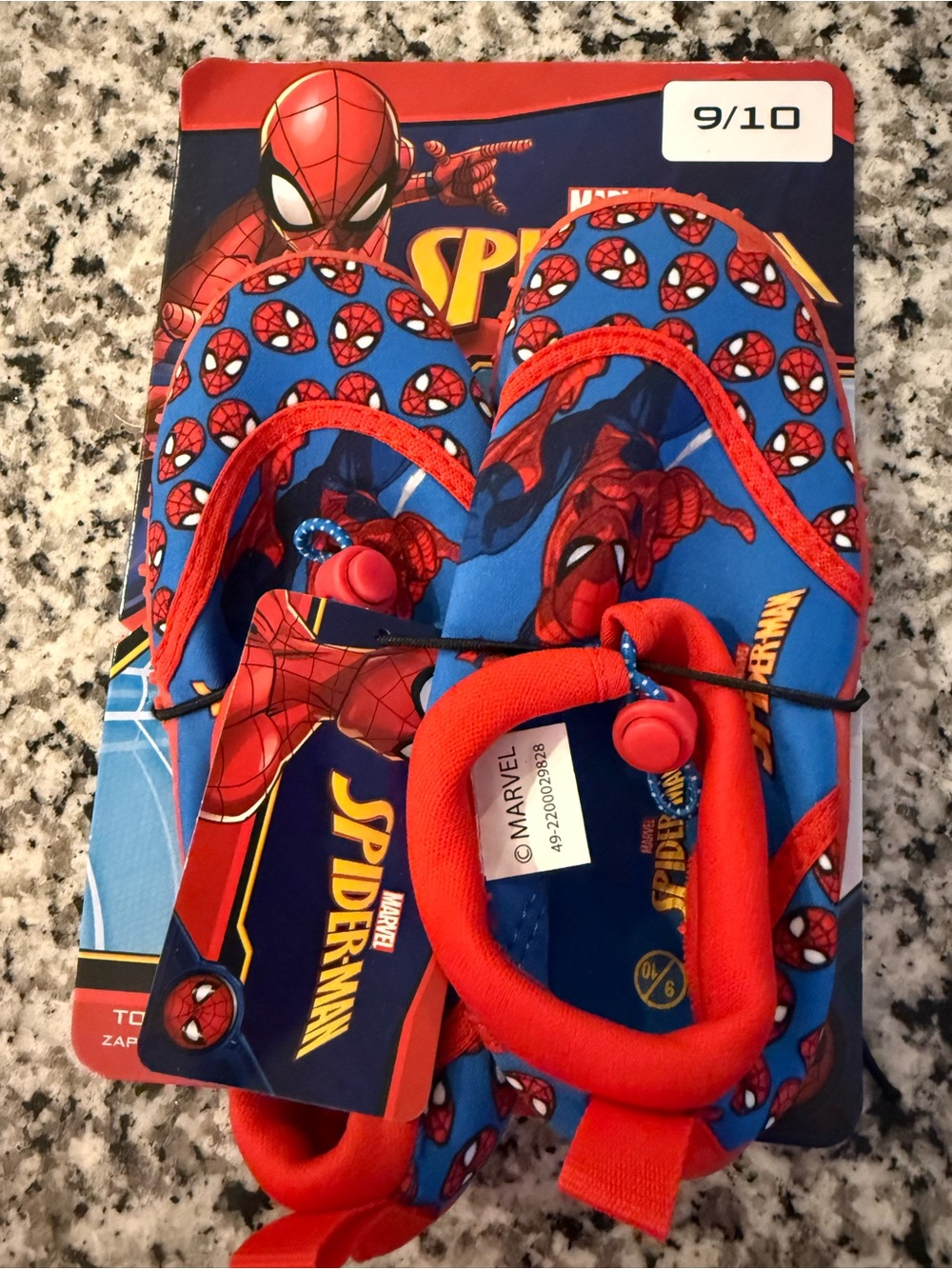 Marvel Kids Spider-Man Blue & Red Slip-On Water Shoes